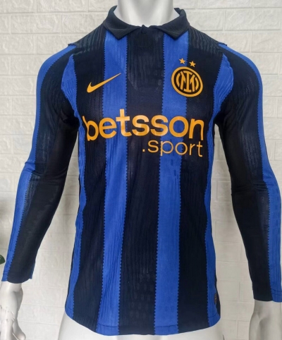 2627 Inter Milan Home long player version Soccer Jersey